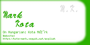 mark kota business card